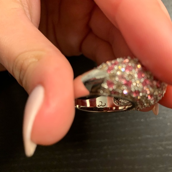 SWAROVSKI pink crystal ring - Picture 2 of 5